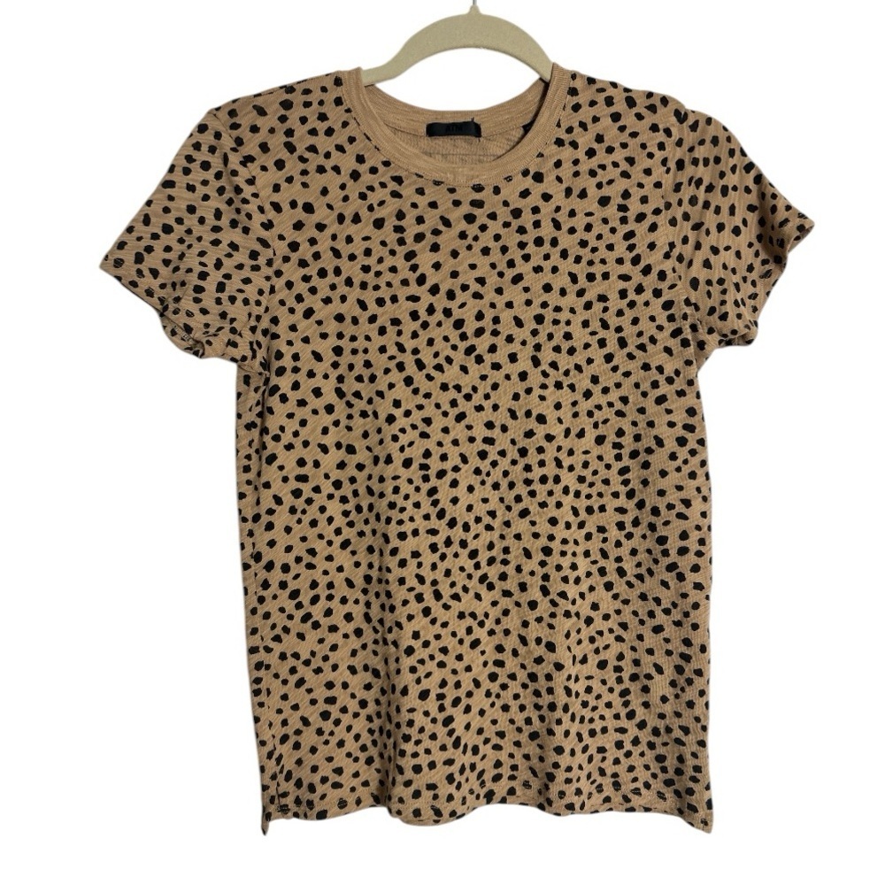 ATM Leopard Print Cap Sleeves Tee Shirt Size S